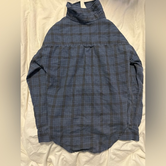 Brandy Melville Distressed Blue Flannel - Picture 2 of 4